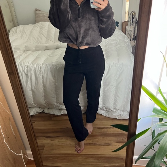 Urban Outfitters Angela Fleece cropped quarter half zip gray s uo - Picture 9 of 11